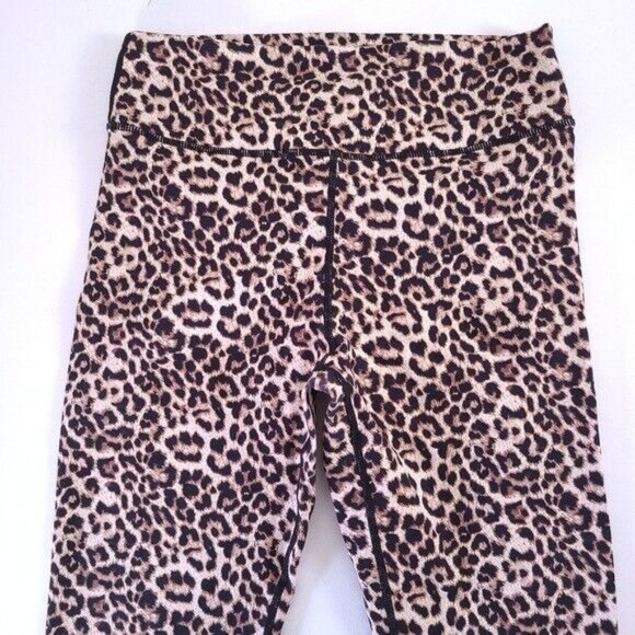 Zyia Active Womens 7/8 Cheeky Leopard Ruched Leggings Pants Size 8 10 - Picture 2 of 11